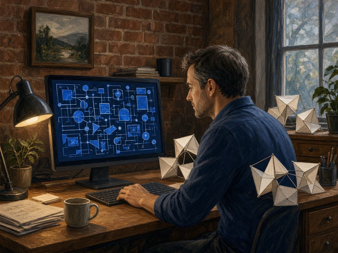 Illustrated principal at a Concord systems desk
